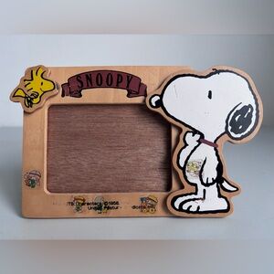 Snoopy and Woodstock Wooden Picture Frame